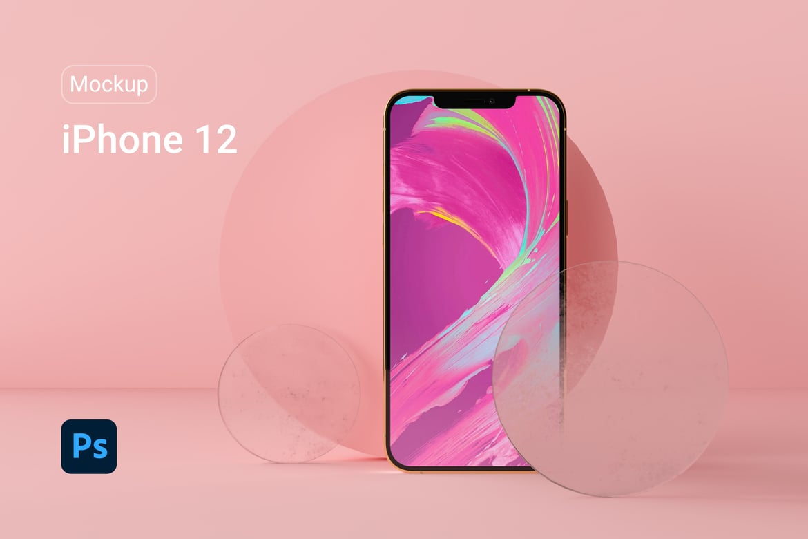 iPhone 12 Pink Scene Mockup（249084）-技能树